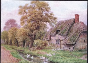 Le ruisseau, Steventon, de The Cottages and the Village Life of Rural England publié par Dent & Sons Limited, 1912